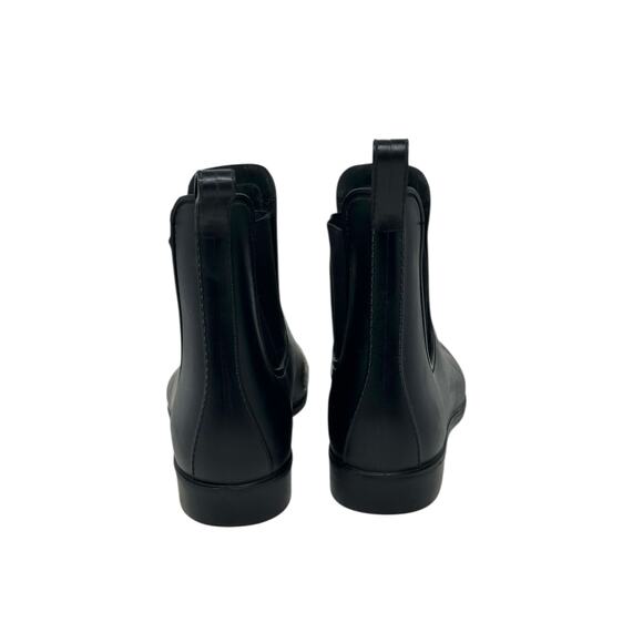 J.Crew Black Chelsea Rain Pull On Rubber Booties size 9 - Picture 3 of 15